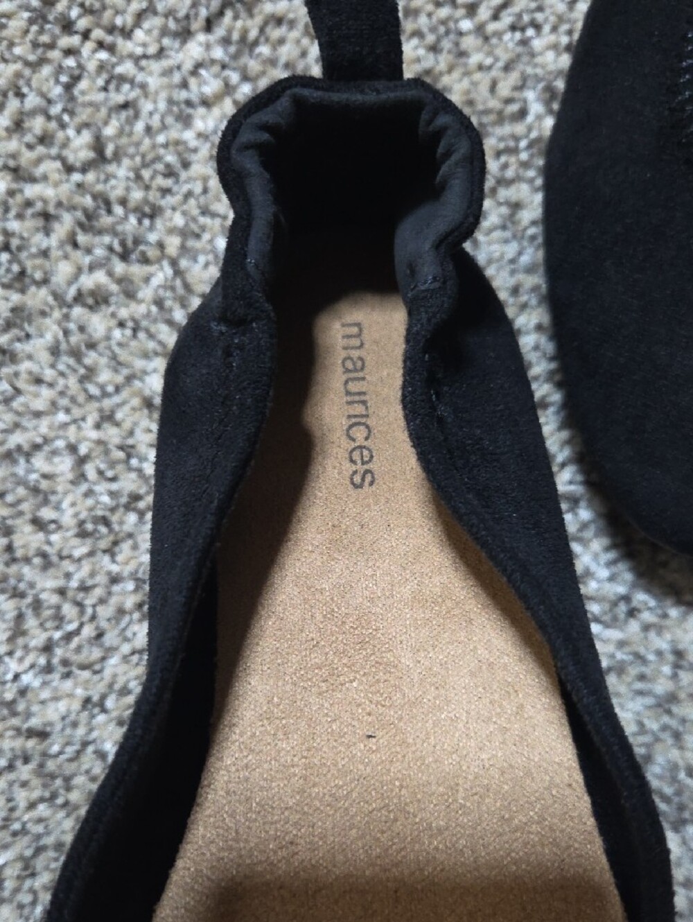 Maurices Black Suede-Look Ballet Flats - Picture 2 of 3